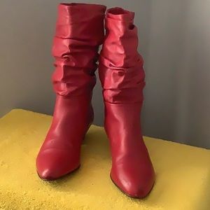 Sudini leather scrunch boots